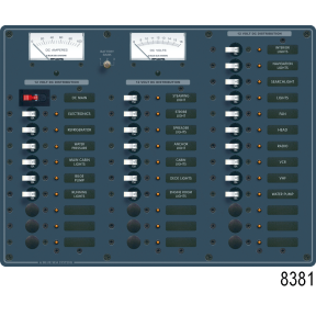 12V A SERIES PANEL 32 POS VOLT/AMMETER