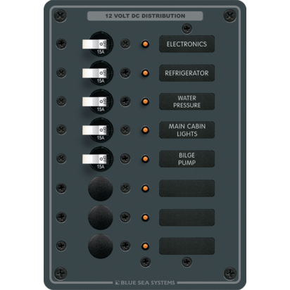 DC 8 Position Circuit Breaker Panel