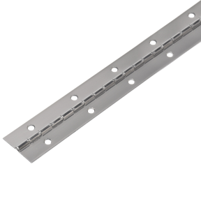 Continuous Piano Hinge - Stainless Steel, Round Holes