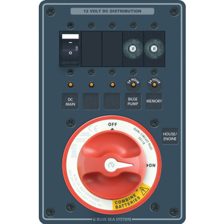 Triple Battery Bank Management/DC Distribution Panel - 350A e-Series Battery Switches