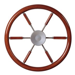 STEERING WHEEL 21-5/8IN MAHOGANY RIM