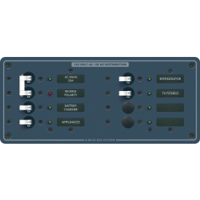 3 Sources Selector/AC Main + 18 Positions Circuit Breaker Panel
