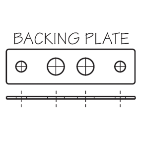 BAcking Plate for S-Style Pull-Up Cleat - Stud Mount