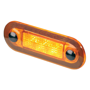 OBLONG NARROW 1X3 AMBER AMBER LENS