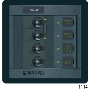 360 Panel System DC Breakers No Meters - 4 Positions, Black Toggle