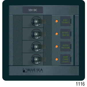 360 Panel Systems DC with Meters - 12 Positions, Rocker