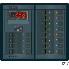360 Panel System 120V AC/12V DC Circuit Breakers, AC &amp; DC Digital Meters (1 x 30A AC,  1 x 100A DC)