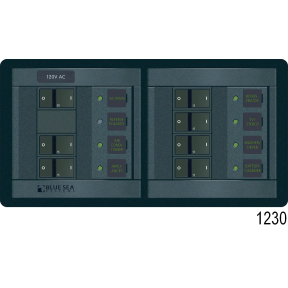 360 Panel System 120 Volt AC Source Selector Panel, Rocker (2 x 50A Double)
