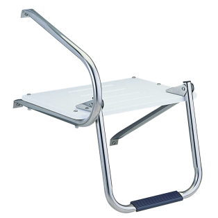 Outboard Swim Platform with Fold Down Ladder Step