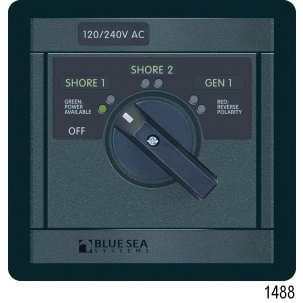 No. 6337 120/240V AC 2-Source Selector Rotary Switch & Panels - 30A, 6337 Rotary Switch Only