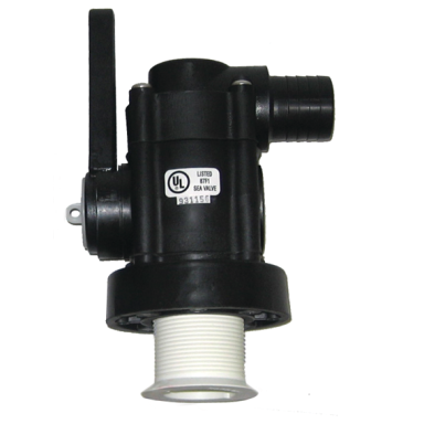 Marelon® Full-Flow Seacock - Thru-Hull x Ball Valve x 90&deg; Hose Barb - OEM