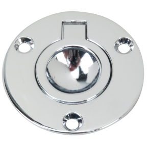 Round Chrome Flush Ring Pull