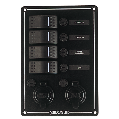 Aluminum Rocker Switch w/Fuse Panel