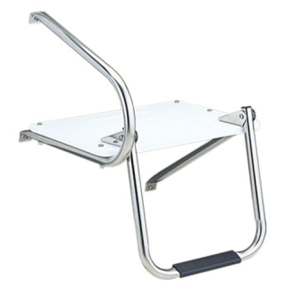 Outboard Swim Platform with Fold Down Ladder Step