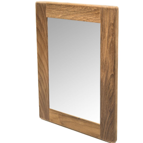 RECTANGULAR MIRROR, TEAK, 11INX15IN