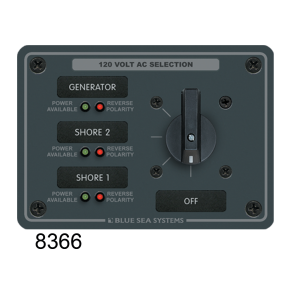 #9010 120V AC 3-Source Selector Rotary Switch &amp; Panels - 30A