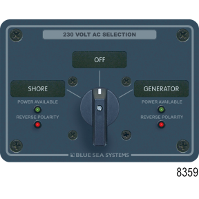 No. 9077 120/240V AC 3-Source Selector Rotary Switch & Panels - 65A, 120V 65A ROTARY SOURCE SELECTOR 3 SOURCE
