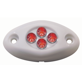 WHITE SURFACE LIGHT 4 RED LED
