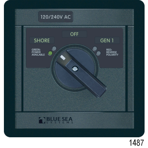 No. 9077 120/240V AC 3-Source Selector Rotary Switch & Panels - 65A, 120V 65A ROTARY SOURCE SELECTOR 3 SOURCE