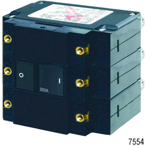 AC C-Series Flat Rocker Double Pole Circuit Breakers, 60A AC