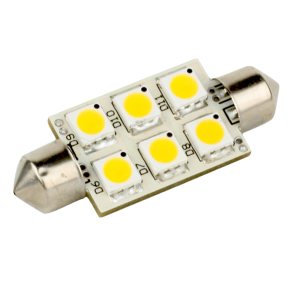 37MM FESTOON 6 LED BULB WARM WHT