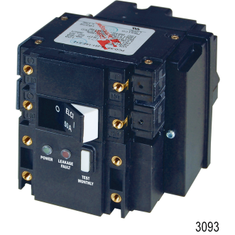  Triple Pole Residual Current Circuit Breaker - ELCI, ELCI 120VAC 30A 2 Pole 30mA Toggle