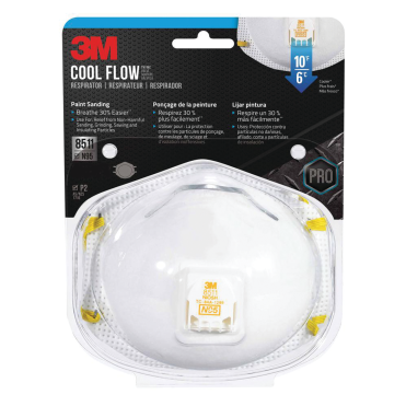 8511 Sanding and Fiberglass Respirator with Cool Flow