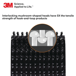 Dual Lock Reclosable Fastener - Black