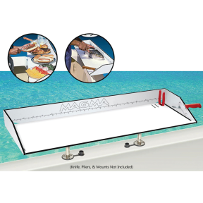 First Mate&trade; “Dual-Mount” Fish Cutting and Serving Table