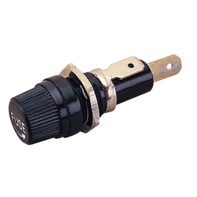 Round Fuse Holder - Spade Terminal