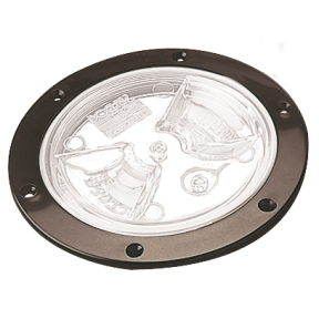 ABS DECK PLATE BLACK/CLEAR CNTR 5IN