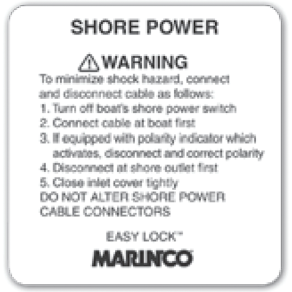 30A 125V INLET LABEL