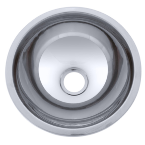 top of Ambassador Marine Half Sphere Sink 11-1/2" Wide - Mirror Stainless Steel Finish