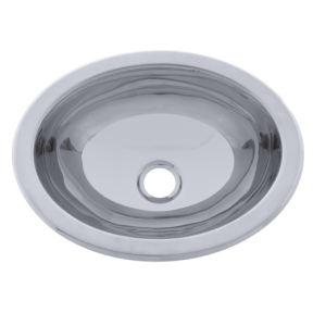 above of Ambassador Marine Oval Sink Mirror SS Without Studs