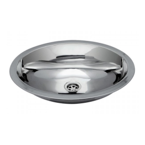 Oval Sink - Brushed SS Finish With Mounting Studs