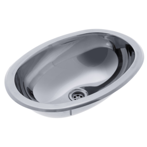 s67-6515 of Ambassador Marine Oval Sink - Mirror SS Finish With Mounting Studs
