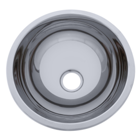 top of Ambassador Marine Round Sink - Mirror SS Finish, Without Studs