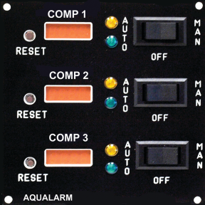 Aqualarm Bilge Pump Cycle Counter with 3 Way Pump Switch - Triple Bilge Compartments