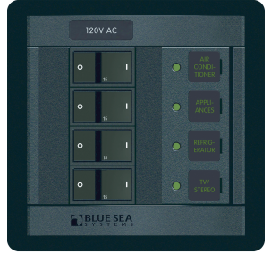 1210 of Blue Sea Systems 360 Panel System 120 Volt AC Accesory Panel - 4 Rocker Positions