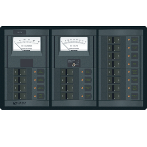 1201 of Blue Sea Systems 360 Panel Systems DC - 16 Positions with Analog Amp & Voltmeters