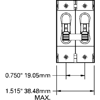 DC C-Series Double Pole Circuit Breakers
