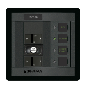 1190 of Blue Sea Systems ELCI Main 30A Double Pole + 1 Breaker Position Panel