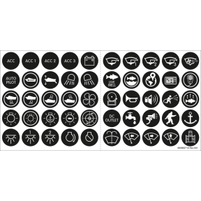 50 Push Button Switch Label Kit
