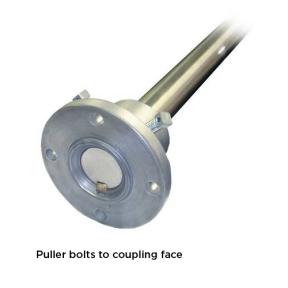 in use of Buck Algonquin Flange Puller - Shaft Coupler Removal Tool