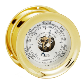 Front view of Chelsea Ship's Bell Barometer 