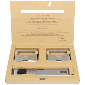 Set of Removable Handle and 2 Side Handles in Brushed Stainless Steel