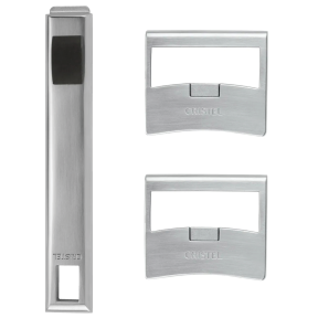 Set of Removable Handle and 2 Side Handles in Brushed Stainless Steel