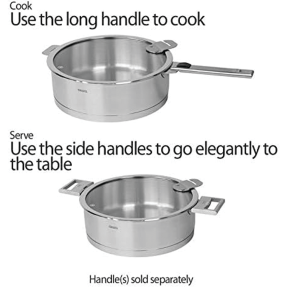 Strate Saute Pan with Glass Lid - 2, 3, 3.5 or 4.5 Qt.
