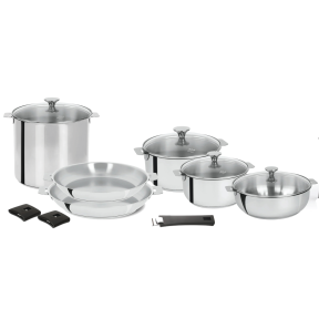 Tulipe 13-Piece Stainless Steel Sauce Pan Set 