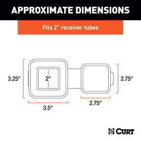 2" Rubber Hitch Tube Cover with 4-Way Flat Holder